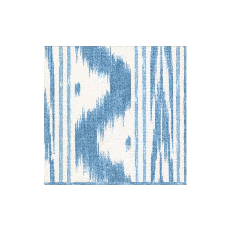 caspari Toile De Nantes Blue Paper Linen Boxed Cocktail Napkins - 15 Per Package