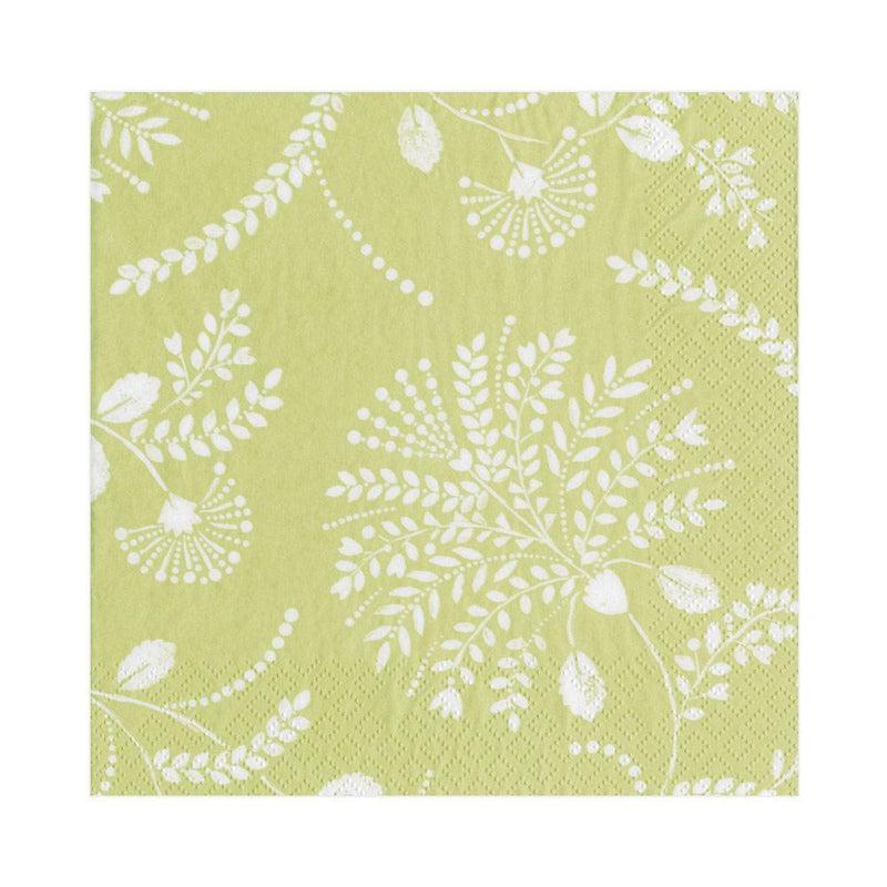 caspari Trailing Floral Paper Luncheon Napkins in Pale Green - 20 Per Package