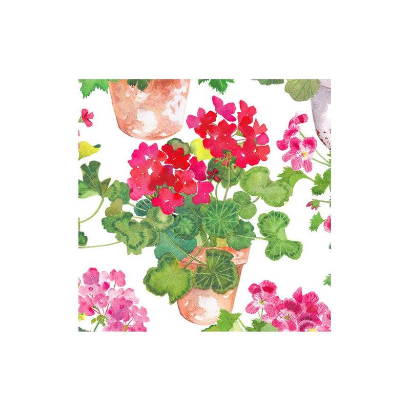 caspari Trailing Geranium Boxed Cocktail Napkins - 40 Per Box