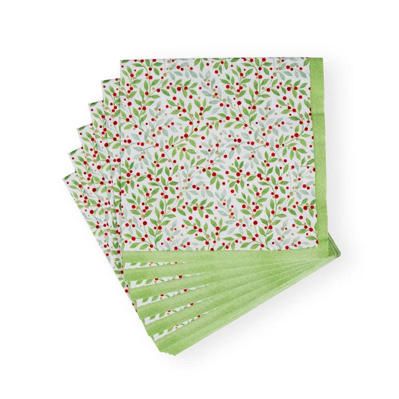 Caspari Twining Greenery Paper Luncheon Napkins - 20 Per Package