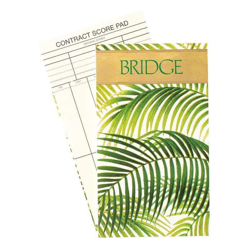 Caspari Under The Palms Bridge Gift Set - 2 Playing Card Decks & 2 Score Pads