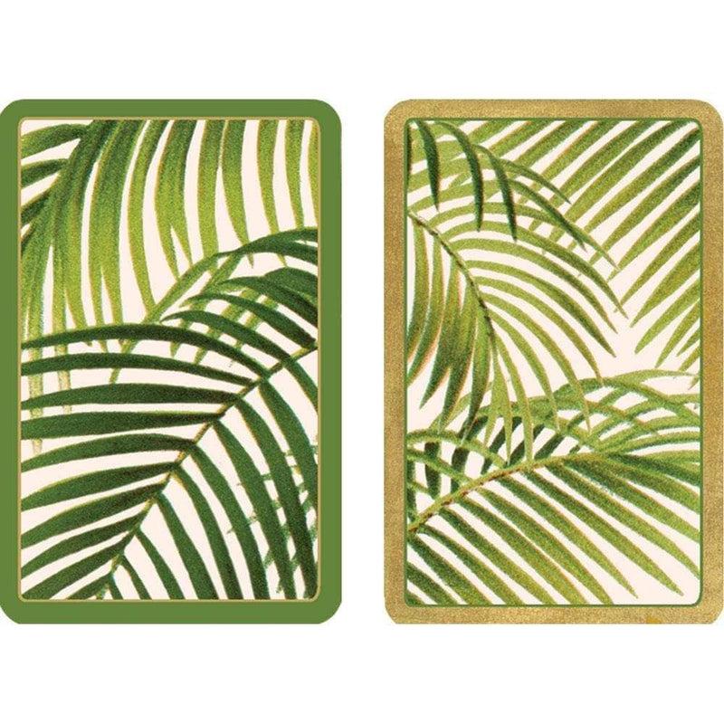 Caspari Under The Palms Large Type Playing Cards - 2 Decks Included