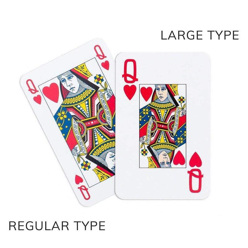 Caspari Under The Palms Large Type Playing Cards - 2 Decks Included