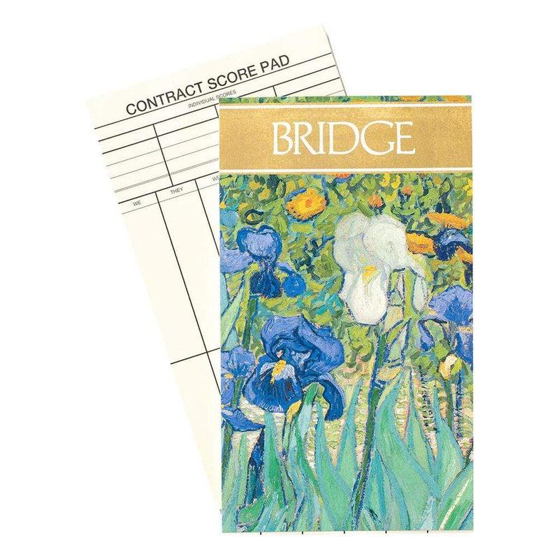 Caspari Van Gogh Irises Bridge Gift Set - 2 Playing Card Decks & 2 Score Pads