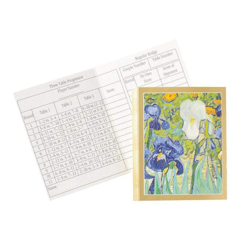 caspari Van Gogh Irises Bridge Tally Sheets - 12 Per Package