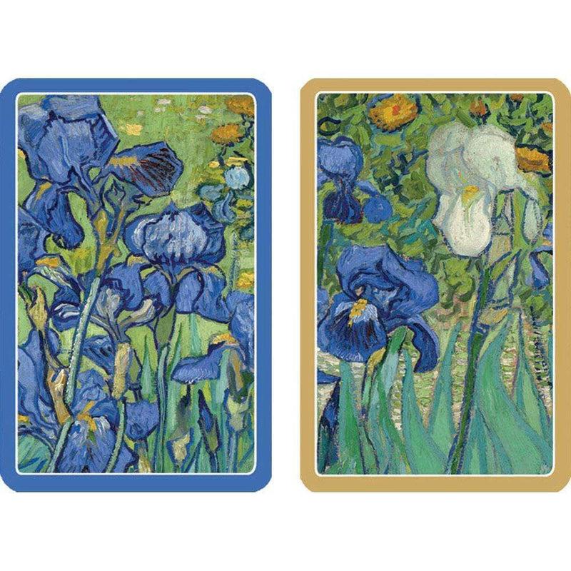 Caspari Van Gogh Irises Large Type Playing Cards - 2 Decks Included