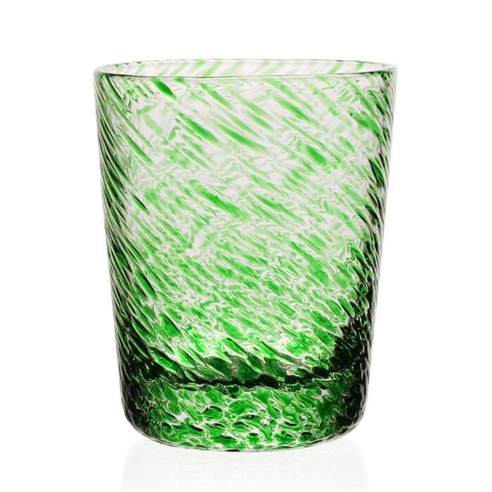caspari Vanessa Old Fashioned Tumbler in Forest Green