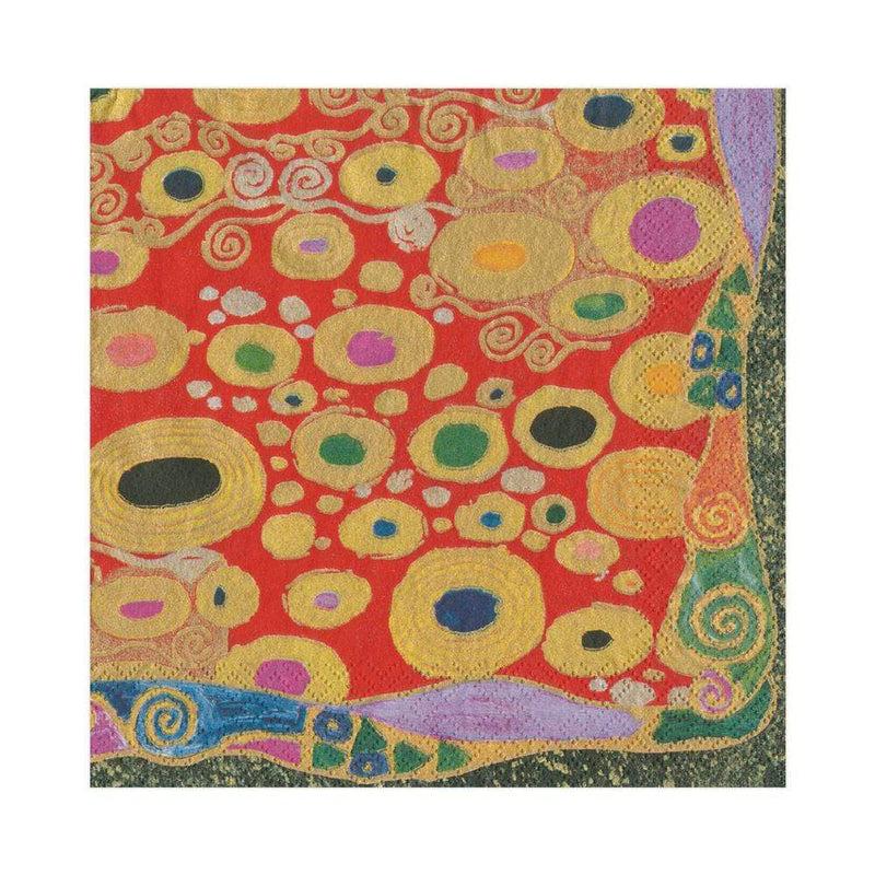 caspari Viennese Nouveau Paper Luncheon Napkins in Red - 20 Per Package