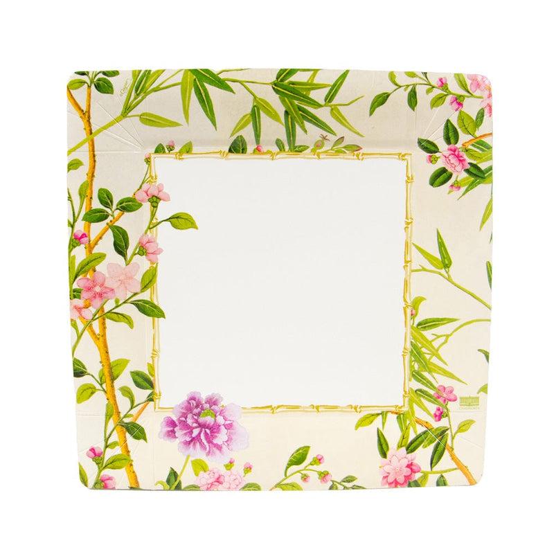 Caspari Wellington Ivory Dinner Plates - 8 Per Package