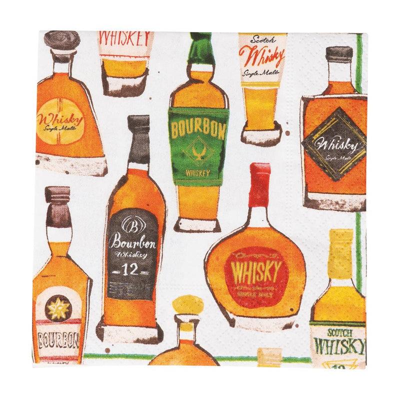 Caspari Whiskey Tasting Cocktail Napkins - 20 Per Package