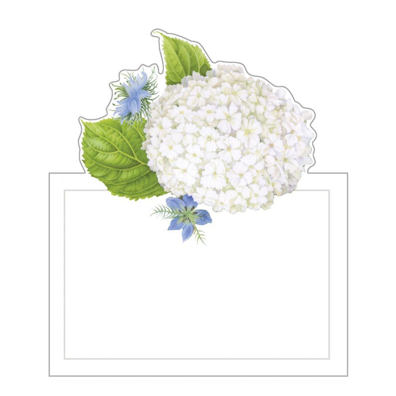 Caspari White Blooms Die-Cut Place Cards - 8 Per Package