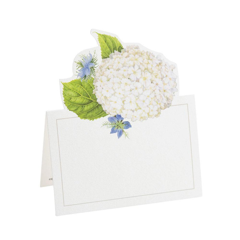 caspari White Blooms Die-Cut Place Cards - 8 Per Package