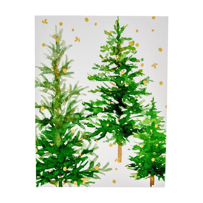caspari White Christmas Foil Personalized Christmas Cards