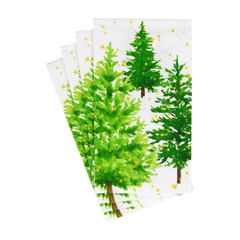 Caspari White Christmas Guest Towel Napkins - 15 Per Package