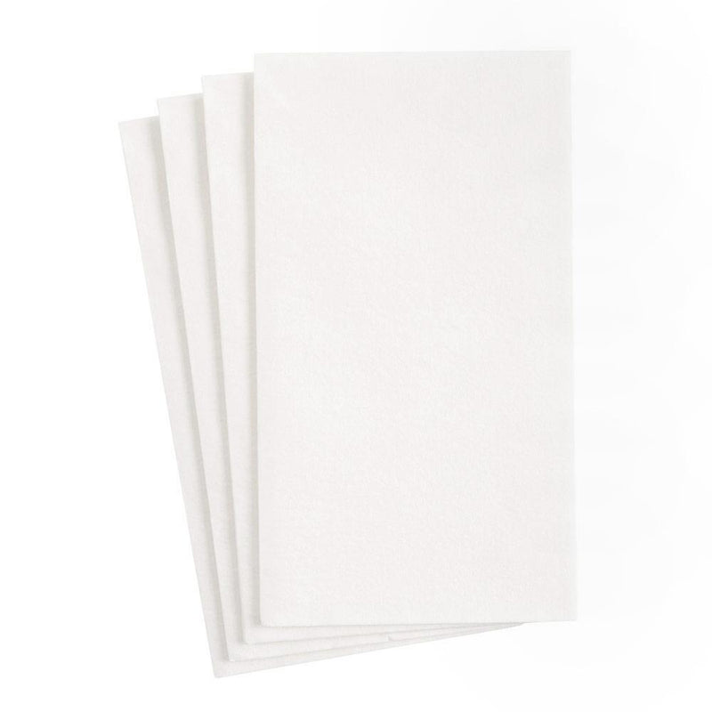 Caspari White Pearl Paper Linen Guest Towel Napkins - 12 Per Package