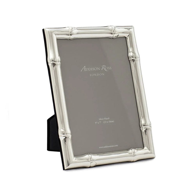 caspari Wide Bamboo 5" x 7" Picture Frame in Silver - 1 Each