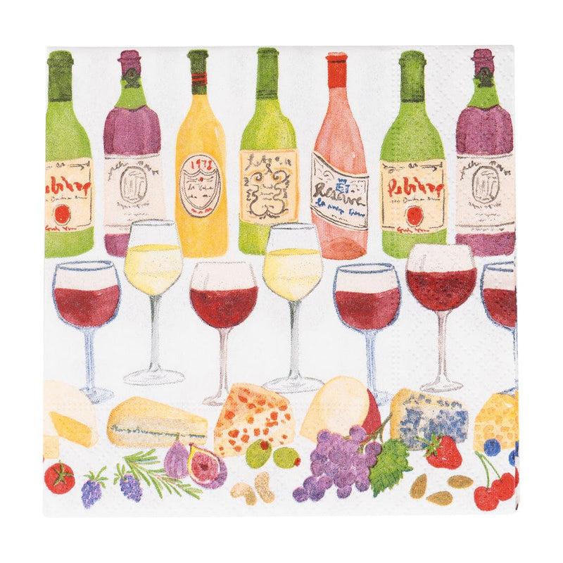 Caspari Wine Pairings Cocktail Napkins - 20 Per Package