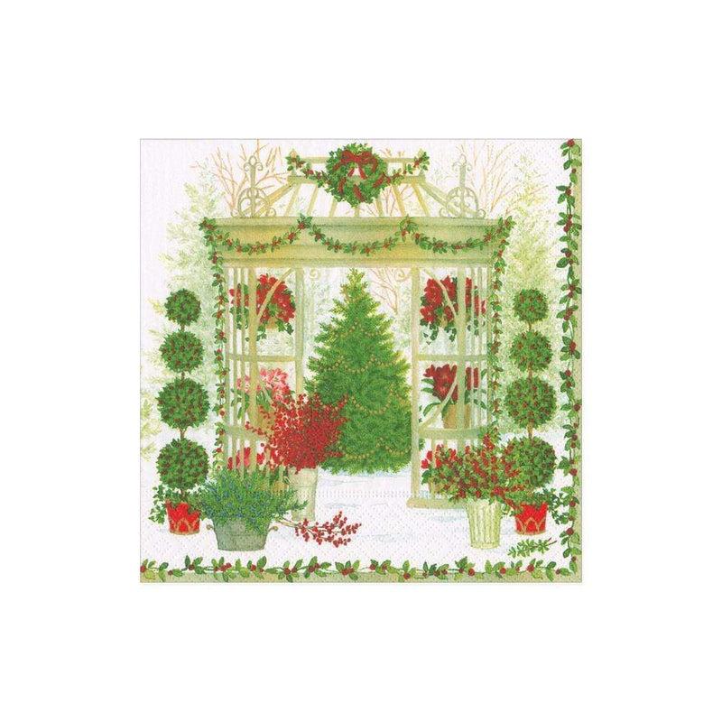Caspari Winter Conservatory Paper Cocktail Napkins - 20 Per Package