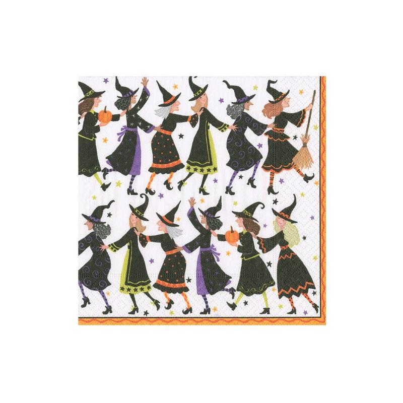 Caspari Witches Conga Line Boxed Cocktail Napkins - 40 Per Box
