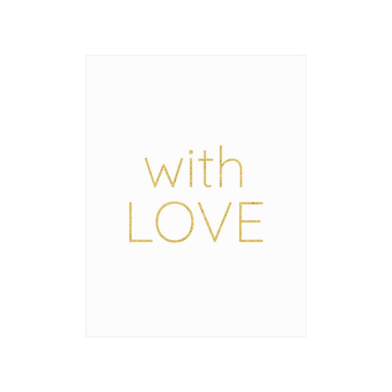 Caspari With Love Gift Enclosure Cards - 4 Mini Cards & 4 Envelopes