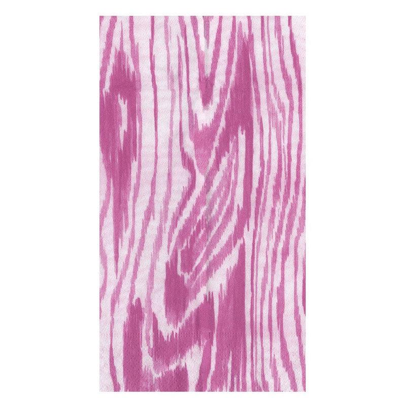 caspari Woodgrain Fuchsia Guest Towel Napkins - 15 Per Package
