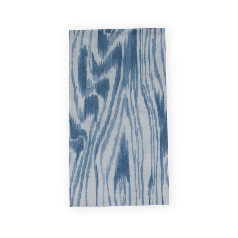 caspari Woodgrain Stone Blue Guest Towel Napkins - 15 Per Package