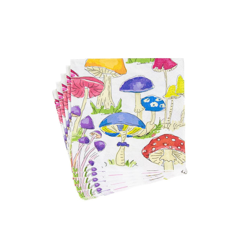 Caspari Woodland Mushrooms Luncheon Napkins - 20 Per Package