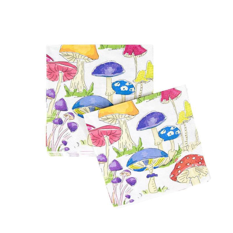 Caspari Woodland Mushrooms Luncheon Napkins - 20 Per Package