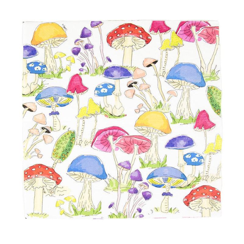 Caspari Woodland Mushrooms Luncheon Napkins - 20 Per Package