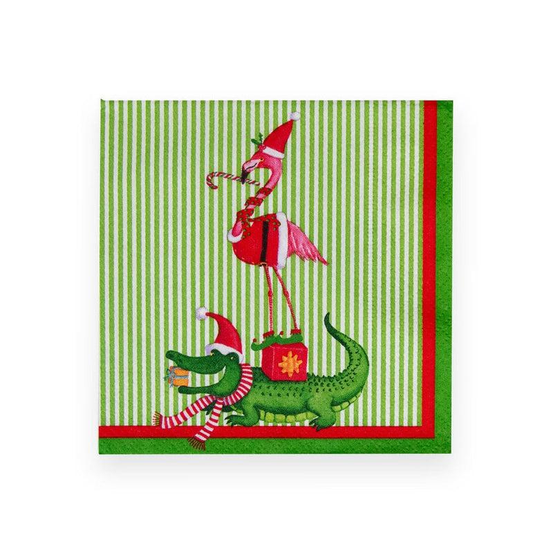 caspari Zooey Christmas Cocktail Napkins - 20 Per Package