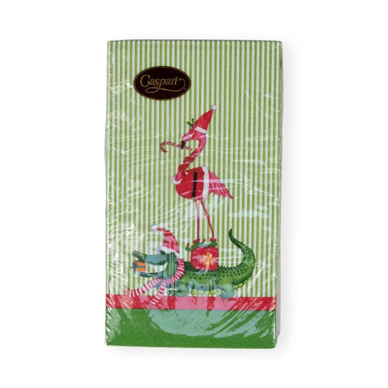 Caspari Zooey Christmas Guest Towel Napkins - 15 Per Package
