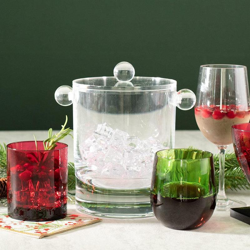 Caspari Acrylic 60oz Ice Bucket & Lid In Crystal Clear - 1 Each
