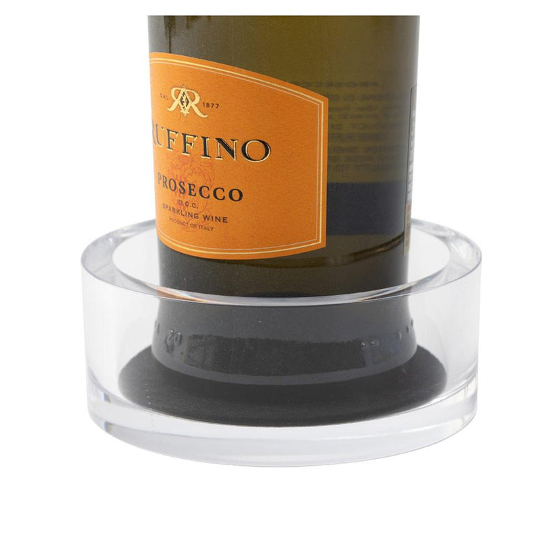 Caspari Acrylic Wine Bottle Coaster In Crystal Clear - 1 Each