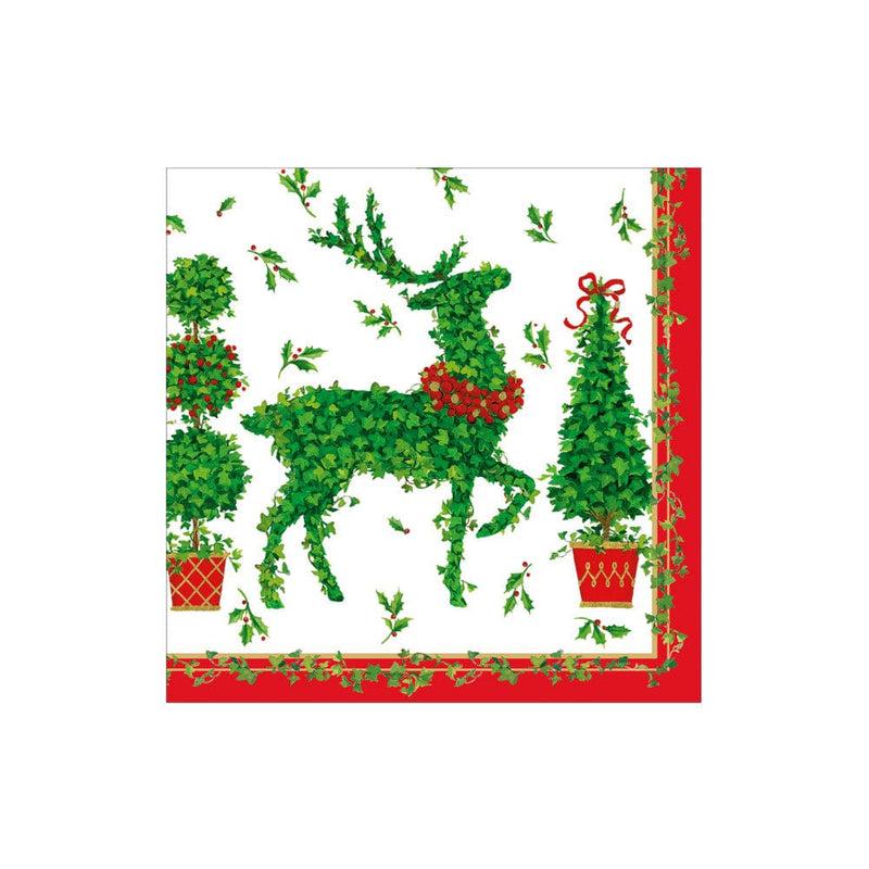 Caspari Animal Topiaries Paper Cocktail Napkins - 20 Per Package