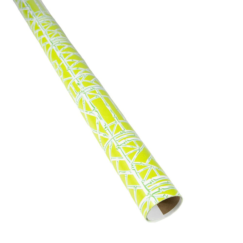 Caspari Bamboo Screen In Green Gift Wrap - 1 Continuous Roll Of Wrapping Paper