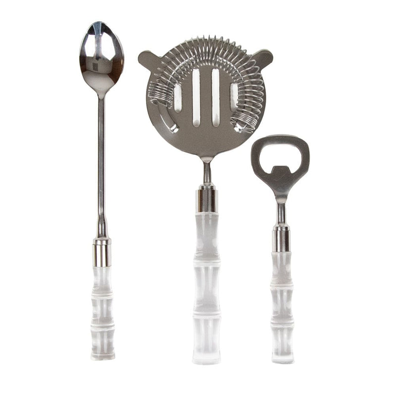 Caspari Clear Bamboo Handle Bar Tools Set