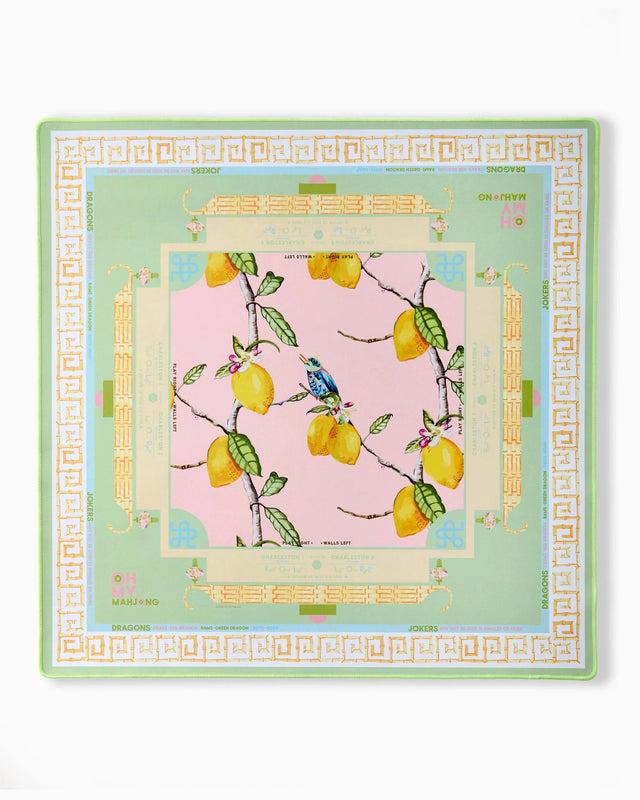 caspari Mahjong Mat - Citrus Songbird