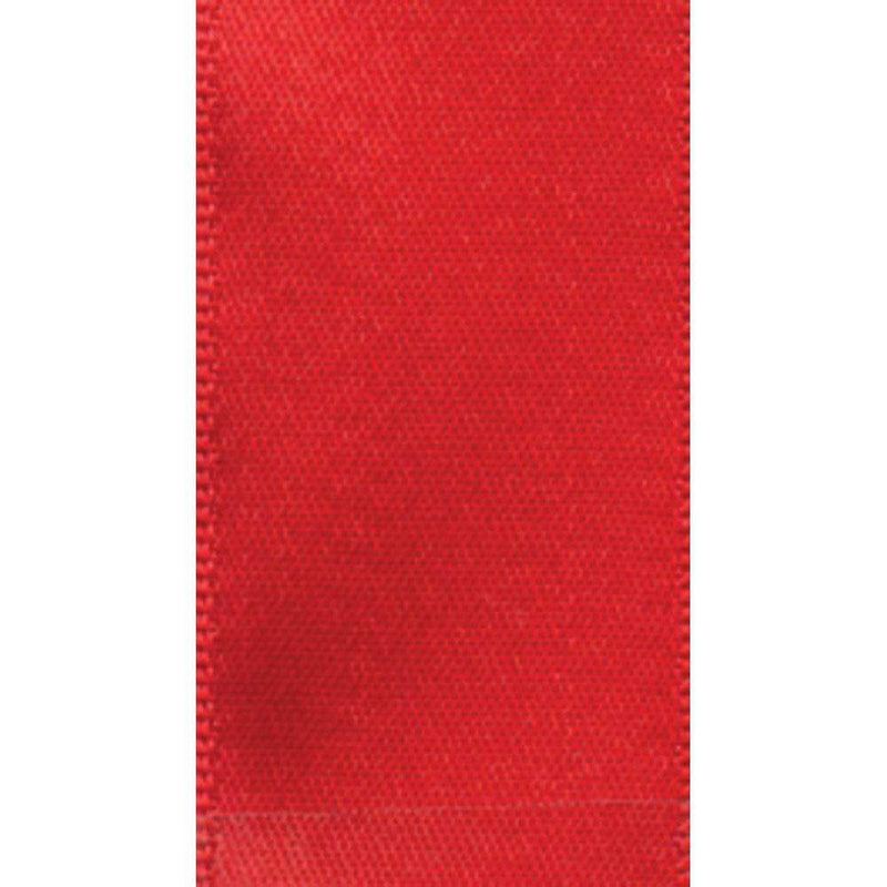 Caspari Narrow Red Satin Wired Ribbon - 8 Yard Spool