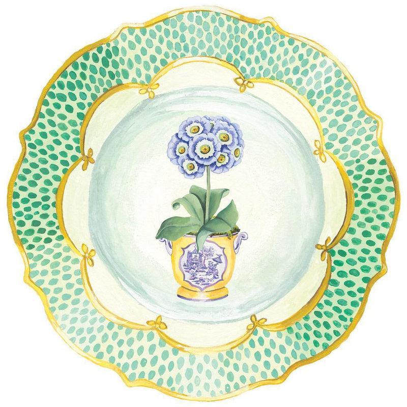 Caspari Primroses Die-Cut Placemat - 4 Per Package