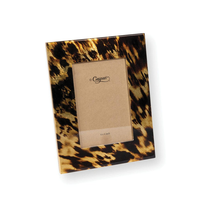 Caspari Tortoiseshell Lacquer Picture Frame - 4 X 6