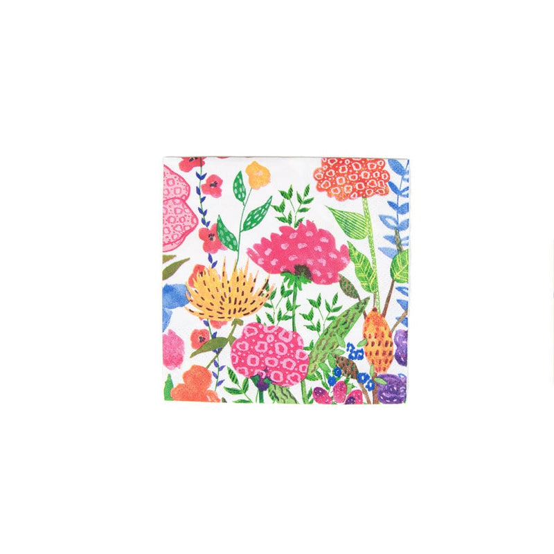 caspari Cottage Floral Cocktail Napkins - 20 Per Package