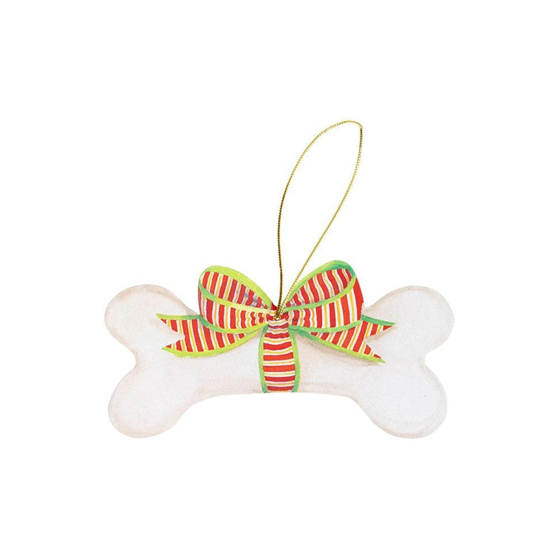 Caspari Dog Bone And Bow Decorative Die-Cut Gift Tags - 4 Per Package