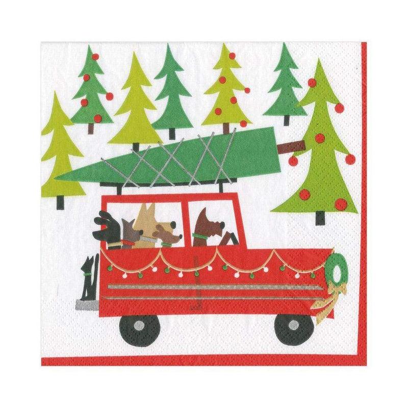 Caspari Doggy Tree Adventure Paper Luncheon Napkins - 20 Per Package