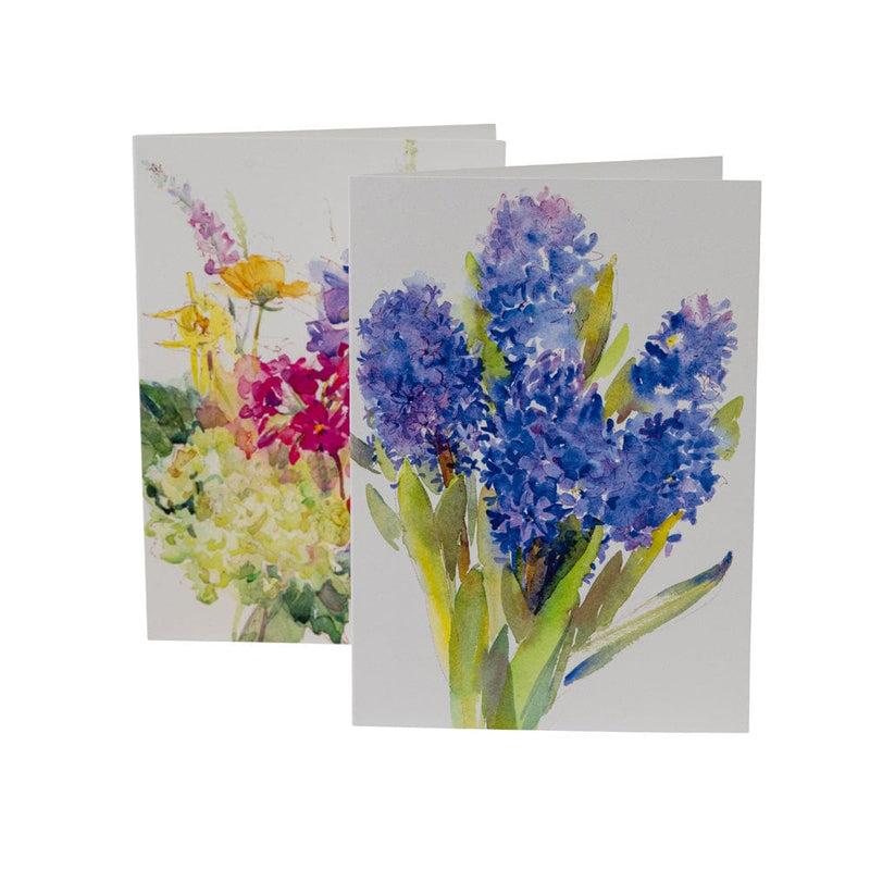 Caspari Handpainted Spring Flowers Assorted Boxed Note Cards - 8 Note Cards & 8 Envelopes