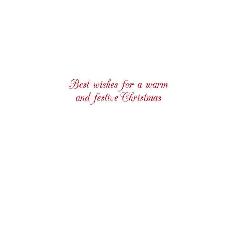 Caspari Holly Wreath Large Embossed Boxed Christmas Cards - 10 Cards & 10 Envelopes