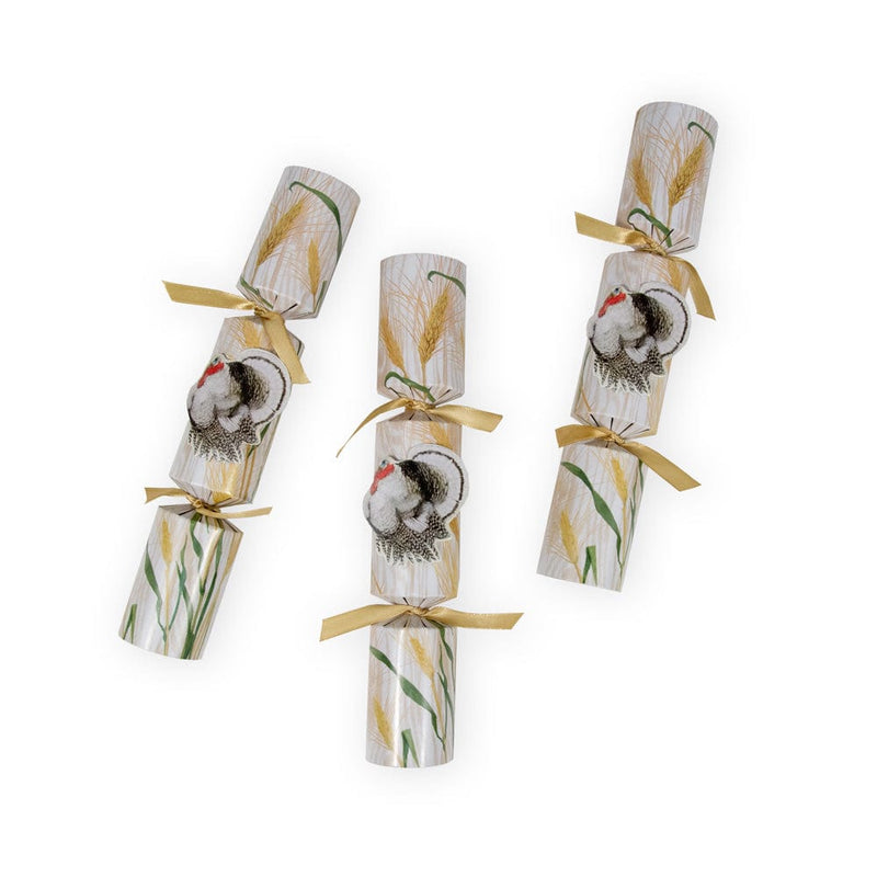 Caspari Homestead Turkey Celebration Crackers - 8 Per Box
