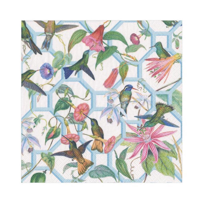 Caspari Hummingbird Trellis Paper Luncheon Napkins - 20 Per Package