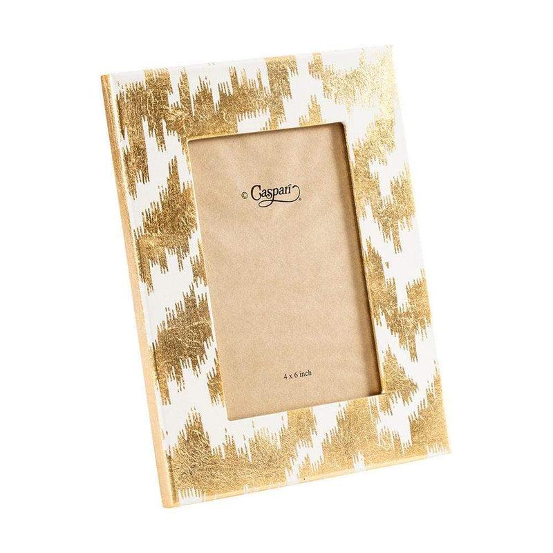 caspari Modern Moiré Lacquer 4" x 6' Picture Frame in Gold - 1 Each
