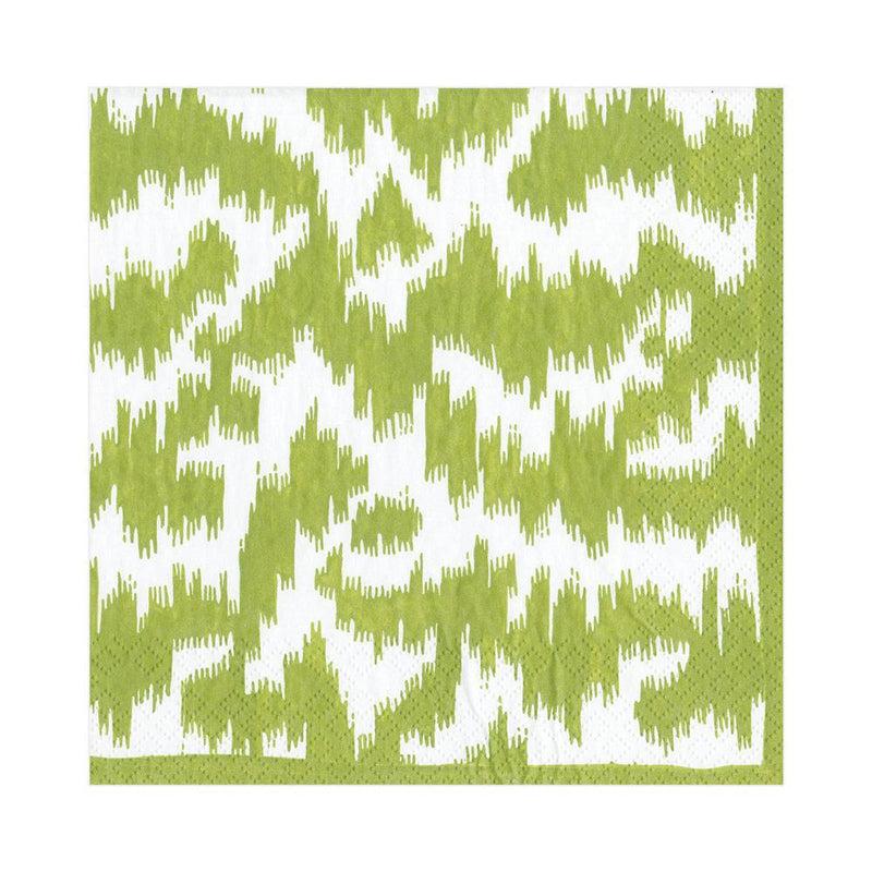 Caspari Modern Moiré Paper Luncheon Napkins In Green - 20 Per Package