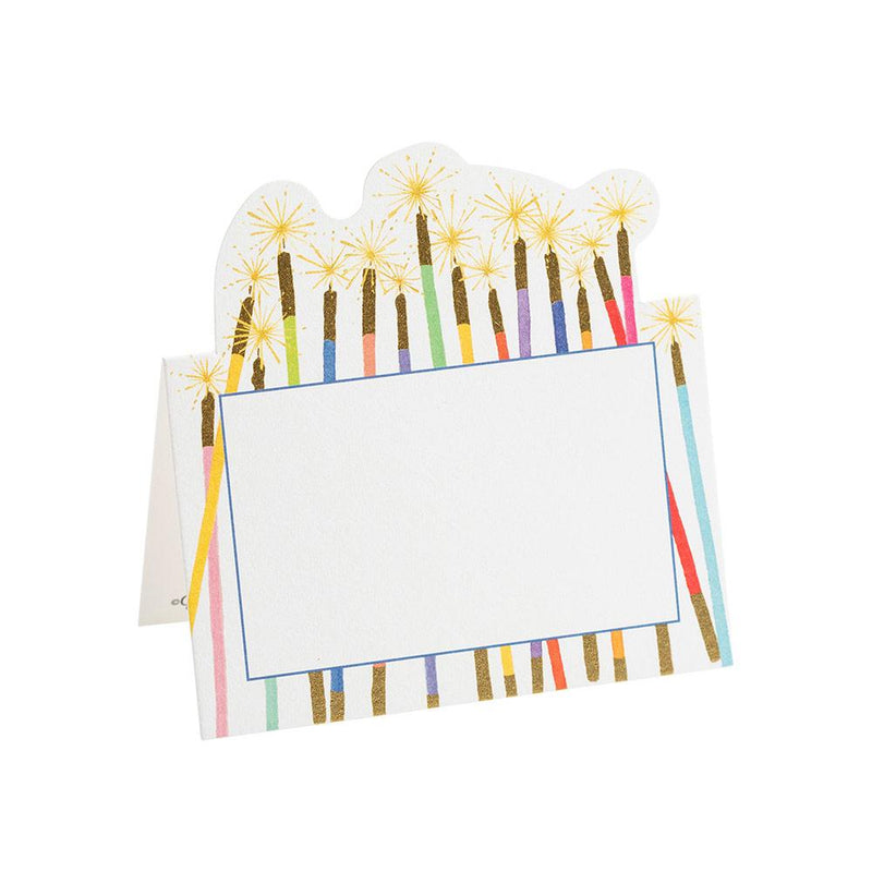 caspari Party Candles Die-Cut Place Cards - 8 Per Package